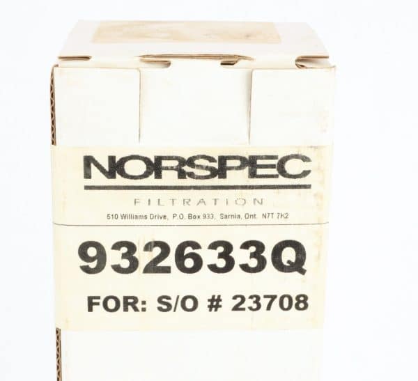 Norspec 932633Q Premium Hydraulic Filter Element, All-Metal Casing