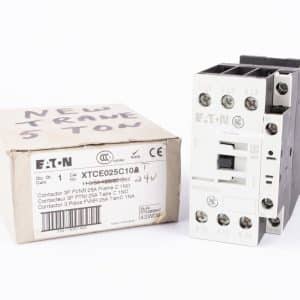 Eaton Cutler-Hammer XTCE025C10T Contactor, 600VAC, 25Amp, 3-Pole, 24VAC Coil