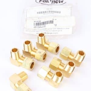 7-Pack Fairview 69-8C Brass Elbow Tube Fitting, 1/2" Tube OD x 3/8" Male NPT