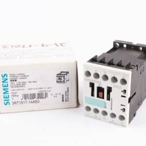 Siemens 3RT1517-1AK60 IEC Contactor, 600VAC, 5.5kW, 3-Pole, 120VAC Coil