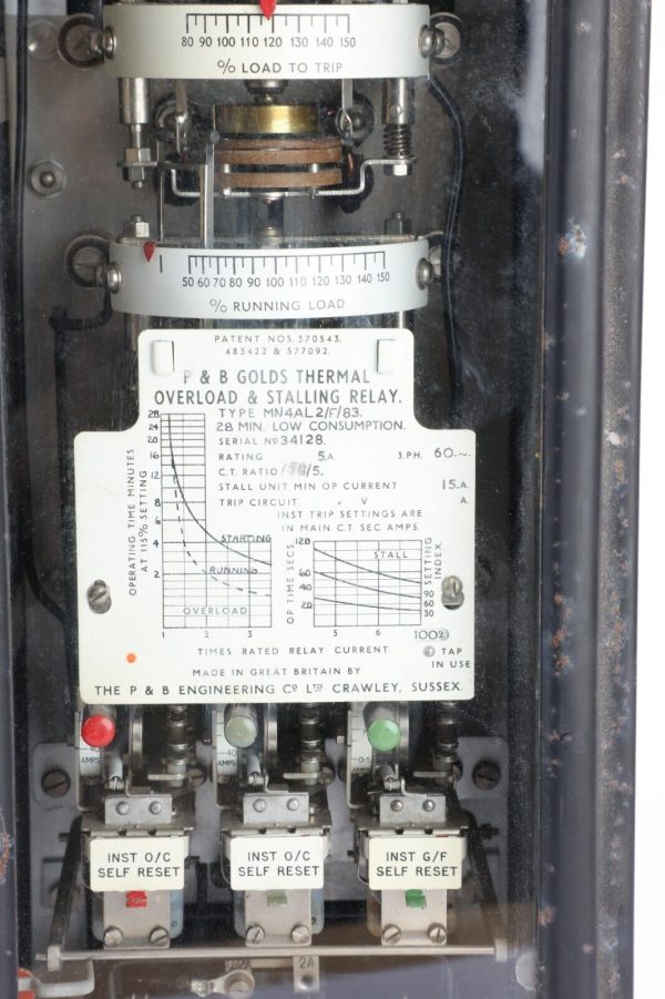 P&B Golds MN4AL2/F/83 Thermal Overload & Stalling Relay