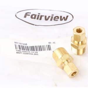 2-Pack Fairview 468-4C Brass Tube Fitting, 1/4" Tube OD x 3/8" Male NPT