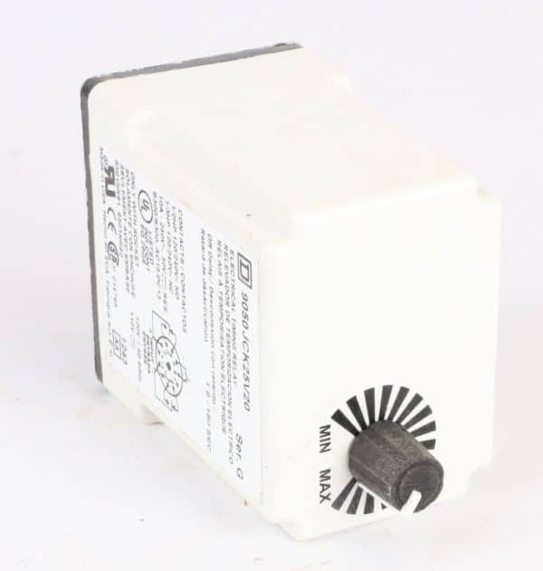 Square D 9050-JCK25V20 Electrical Timing Relay, 1.8-180sec, 120VAC, 10Amp