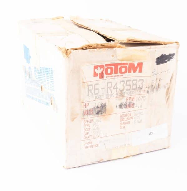 Rotom R6-R43583 / 324P232 Blower Motor, 1/4HP, 115VAC, 3.5A, 1075RPM 3-Speed 48Y