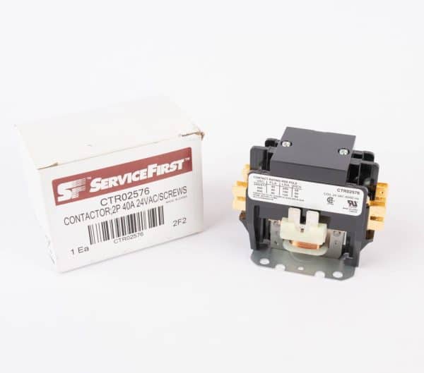 Service First Trane CTR02576 Contactor, 40Amp, 240-600VAC, 2-Pole, 24VAC Coil