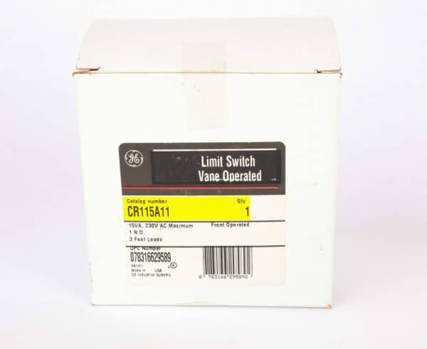 General Electric CR115A11 Limit Switch, Vane Operated, 230VAC, 15VA, 1-N.O.