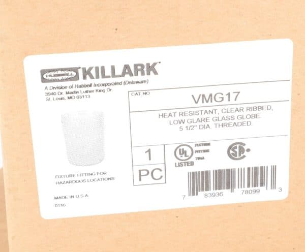 Hubbell Killark VMG25 Lamp Glass For VM4 Series Light Fixtures, Low Glare, 7.75"