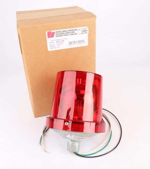 Federal Signal 225-120R Electraray Rotating Warning Light, Red, 120VAC