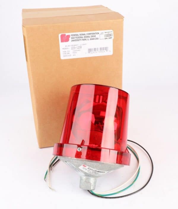 Federal Signal 225-120R Electraray Rotating Warning Light, Red, 120VAC