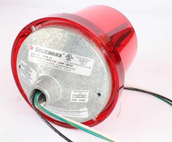 Federal Signal 225-120R Electraray Rotating Warning Light, Red, 120VAC