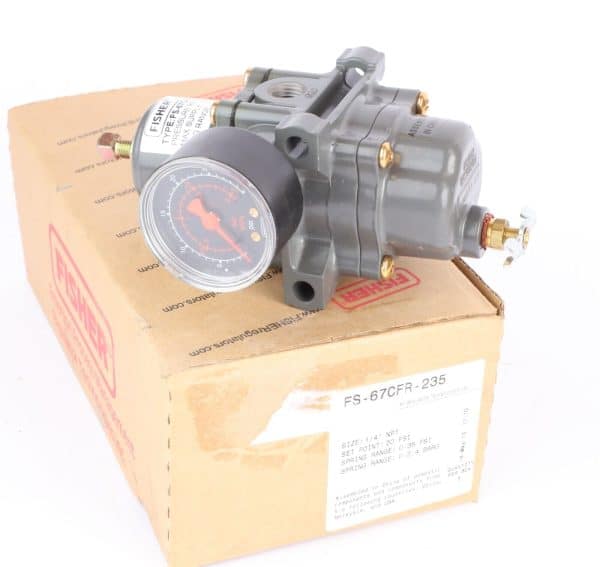 Fisher FS-67CFR-235 Precision Pneumatic Air Pressure Regulator 0-35PSI, 1/4" NPT